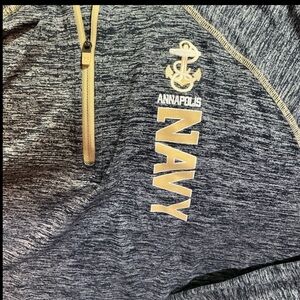 Under Armour Navy Annapolis Heathered Quarter-Zip XXL Loose Fit